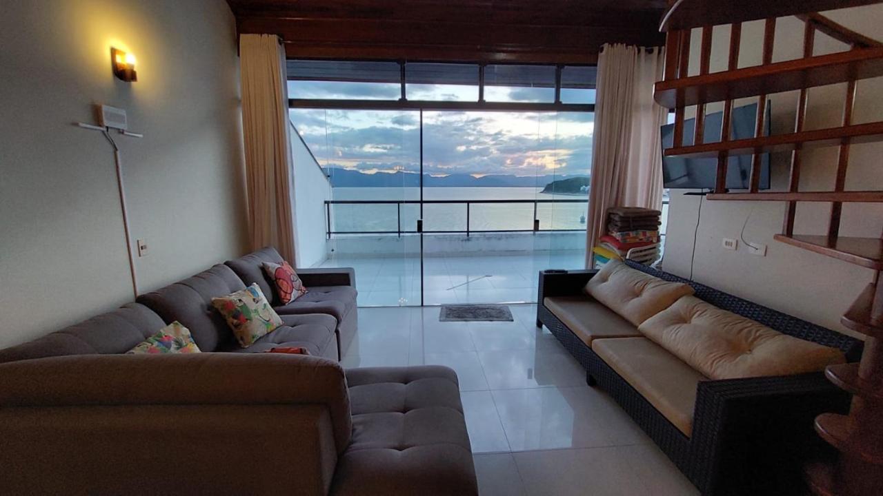 Linda Cobertura Duplex, Pe Na Areia,Vista Linda. Lägenhet Caraguatatuba Exteriör bild